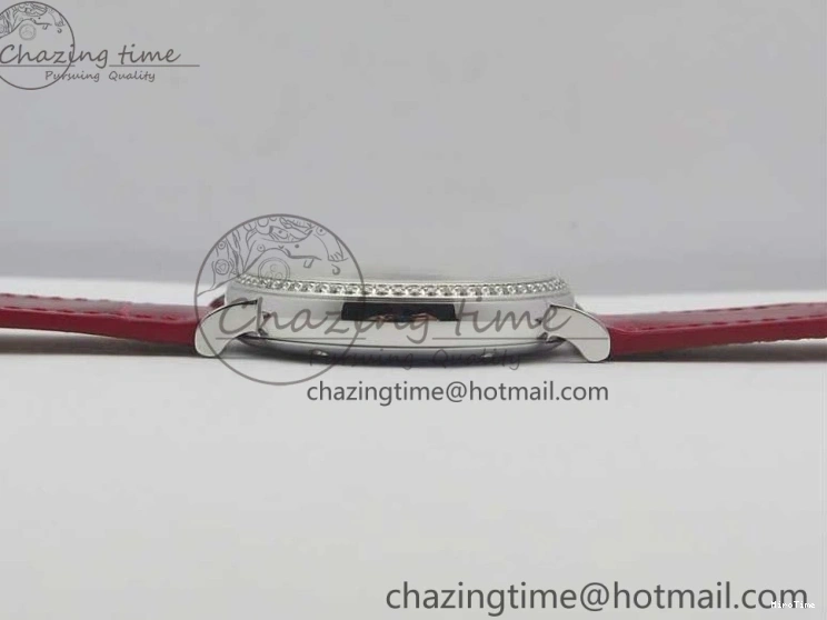 MIROTIME 0317 Portofino Automatic 37 SS M+F 1:1 Best Edition Silver Dial RG Markers on Red Crocodile Strap A Reliable 7154